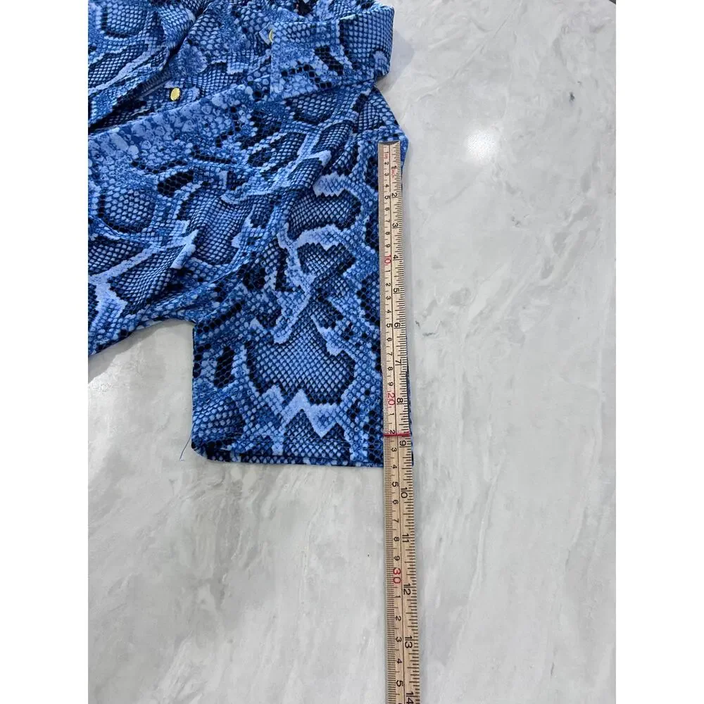Blue Snake Skin dress - Size M - Picture 8 of 12